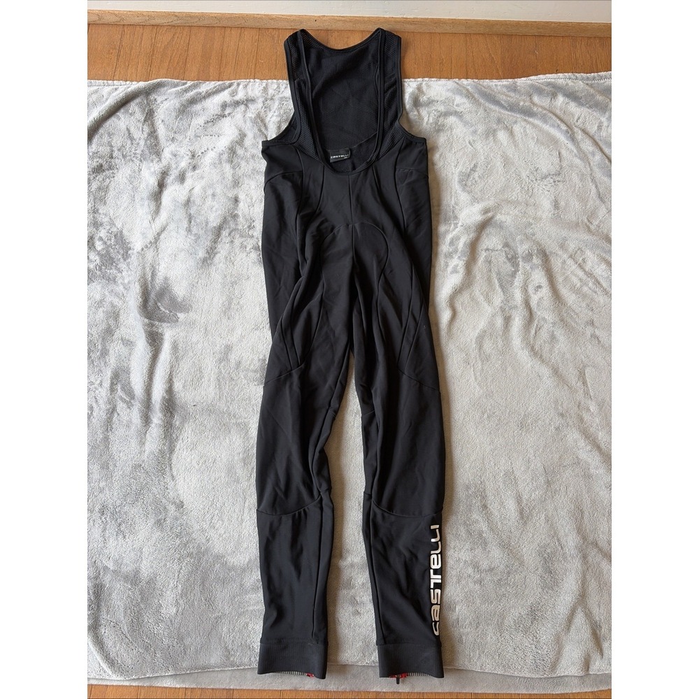 Castelli Women's Black Bib Cycling Shorts Size XXL Zipper